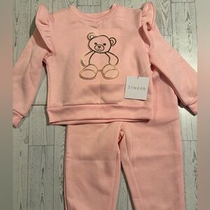 btween Light Pink Bear Pajama Set